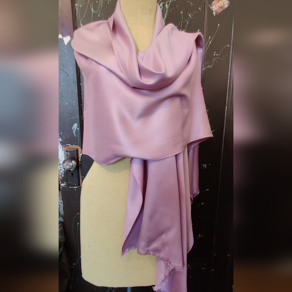 Vince Camuto Pastel Pink Fringe Scarf
